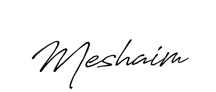 Once you've used our free online signature maker to create your best signature Antro_Vectra_Bolder style, it's time to enjoy all of the benefits that Meshaim name signing documents. Meshaim signature style 7 images and pictures png