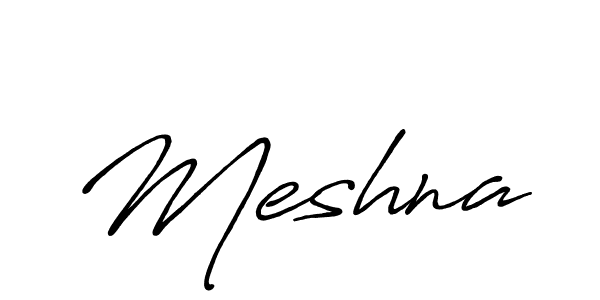 Use a signature maker to create a handwritten signature online. With this signature software, you can design (Antro_Vectra_Bolder) your own signature for name Meshna. Meshna signature style 7 images and pictures png