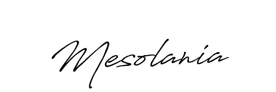 Use a signature maker to create a handwritten signature online. With this signature software, you can design (Antro_Vectra_Bolder) your own signature for name Mesolania. Mesolania signature style 7 images and pictures png