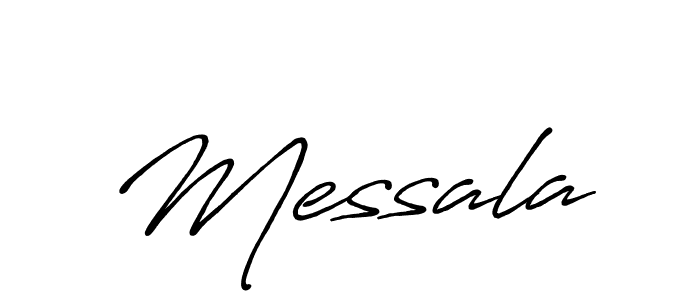 Design your own signature with our free online signature maker. With this signature software, you can create a handwritten (Antro_Vectra_Bolder) signature for name Messala. Messala signature style 7 images and pictures png