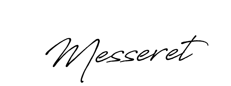 Use a signature maker to create a handwritten signature online. With this signature software, you can design (Antro_Vectra_Bolder) your own signature for name Messeret. Messeret signature style 7 images and pictures png