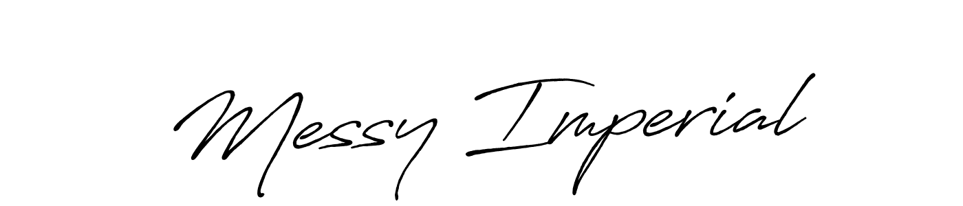 The best way (Antro_Vectra_Bolder) to make a short signature is to pick only two or three words in your name. The name Messy Imperial include a total of six letters. For converting this name. Messy Imperial signature style 7 images and pictures png