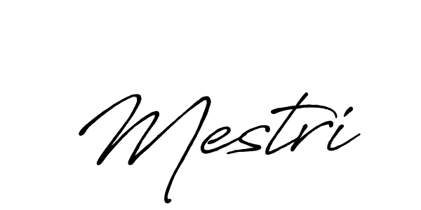 How to make Mestri name signature. Use Antro_Vectra_Bolder style for creating short signs online. This is the latest handwritten sign. Mestri signature style 7 images and pictures png