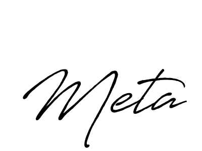 Design your own signature with our free online signature maker. With this signature software, you can create a handwritten (Antro_Vectra_Bolder) signature for name Meta. Meta signature style 7 images and pictures png