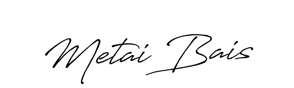 Similarly Antro_Vectra_Bolder is the best handwritten signature design. Signature creator online .You can use it as an online autograph creator for name Metai Bais. Metai Bais signature style 7 images and pictures png