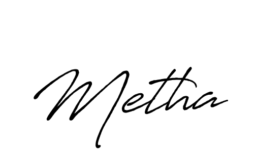Metha stylish signature style. Best Handwritten Sign (Antro_Vectra_Bolder) for my name. Handwritten Signature Collection Ideas for my name Metha. Metha signature style 7 images and pictures png