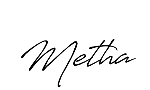 Metha stylish signature style. Best Handwritten Sign (Antro_Vectra_Bolder) for my name. Handwritten Signature Collection Ideas for my name Metha. Metha signature style 7 images and pictures png