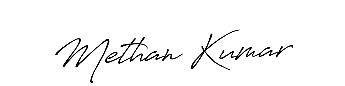 Similarly Antro_Vectra_Bolder is the best handwritten signature design. Signature creator online .You can use it as an online autograph creator for name Methan Kumar. Methan Kumar signature style 7 images and pictures png