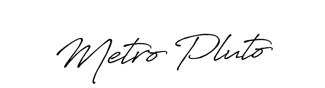 Design your own signature with our free online signature maker. With this signature software, you can create a handwritten (Antro_Vectra_Bolder) signature for name Metro Pluto. Metro Pluto signature style 7 images and pictures png