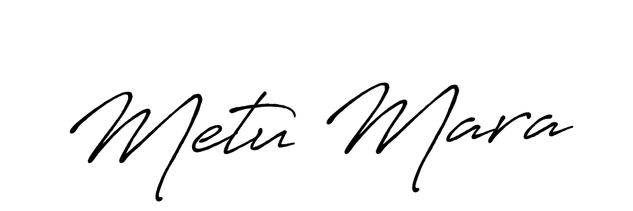 How to make Metu Mara name signature. Use Antro_Vectra_Bolder style for creating short signs online. This is the latest handwritten sign. Metu Mara signature style 7 images and pictures png