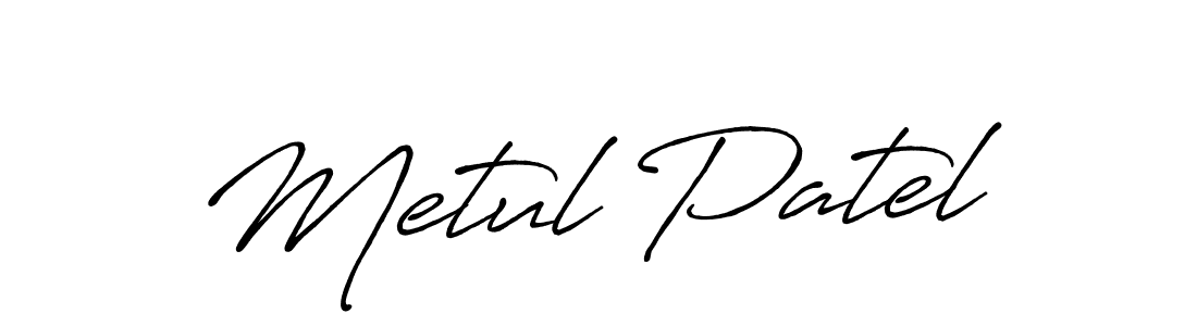 Use a signature maker to create a handwritten signature online. With this signature software, you can design (Antro_Vectra_Bolder) your own signature for name Metul Patel. Metul Patel signature style 7 images and pictures png