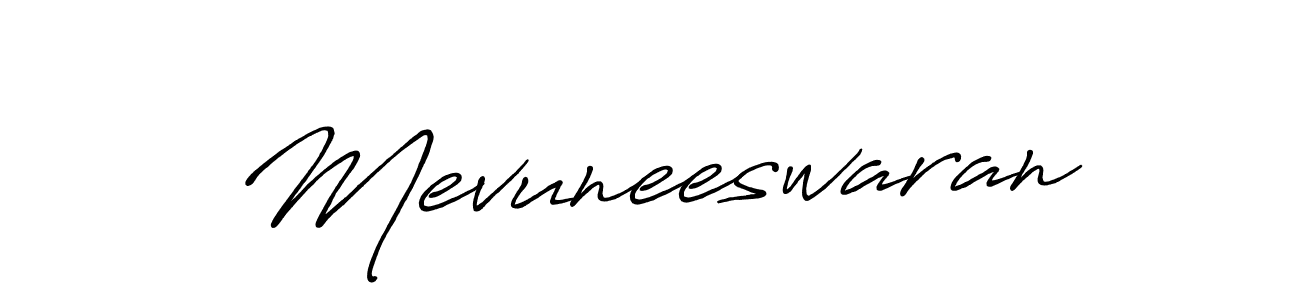Use a signature maker to create a handwritten signature online. With this signature software, you can design (Antro_Vectra_Bolder) your own signature for name Mevuneeswaran. Mevuneeswaran signature style 7 images and pictures png