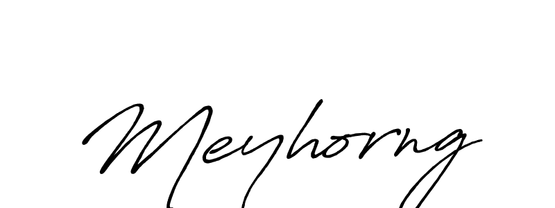 Create a beautiful signature design for name Meyhorng. With this signature (Antro_Vectra_Bolder) fonts, you can make a handwritten signature for free. Meyhorng signature style 7 images and pictures png