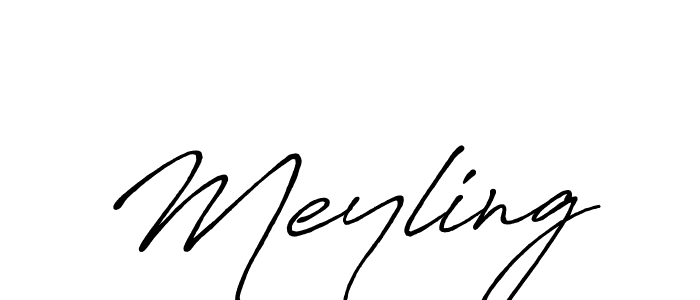 Make a beautiful signature design for name Meyling. With this signature (Antro_Vectra_Bolder) style, you can create a handwritten signature for free. Meyling signature style 7 images and pictures png