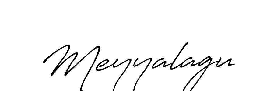 How to make Meyyalagu name signature. Use Antro_Vectra_Bolder style for creating short signs online. This is the latest handwritten sign. Meyyalagu signature style 7 images and pictures png