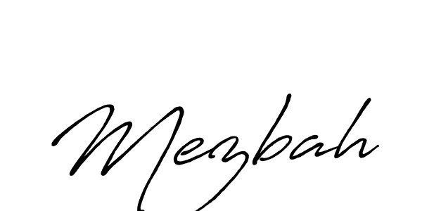 Make a beautiful signature design for name Mezbah. With this signature (Antro_Vectra_Bolder) style, you can create a handwritten signature for free. Mezbah signature style 7 images and pictures png