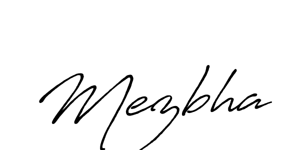 Create a beautiful signature design for name Mezbha. With this signature (Antro_Vectra_Bolder) fonts, you can make a handwritten signature for free. Mezbha signature style 7 images and pictures png