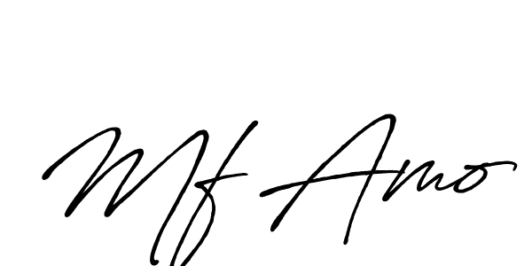 How to make Mf Amo name signature. Use Antro_Vectra_Bolder style for creating short signs online. This is the latest handwritten sign. Mf Amo signature style 7 images and pictures png