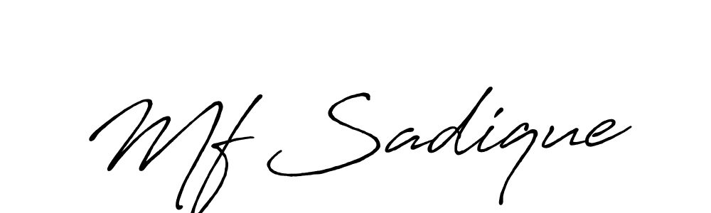 How to make Mf Sadique name signature. Use Antro_Vectra_Bolder style for creating short signs online. This is the latest handwritten sign. Mf Sadique signature style 7 images and pictures png