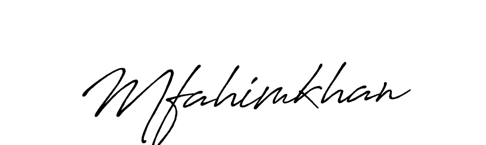 Similarly Antro_Vectra_Bolder is the best handwritten signature design. Signature creator online .You can use it as an online autograph creator for name Mfahimkhan. Mfahimkhan signature style 7 images and pictures png