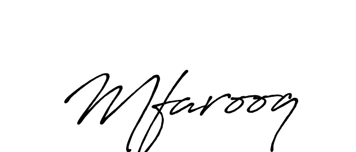 How to make Mfarooq name signature. Use Antro_Vectra_Bolder style for creating short signs online. This is the latest handwritten sign. Mfarooq signature style 7 images and pictures png