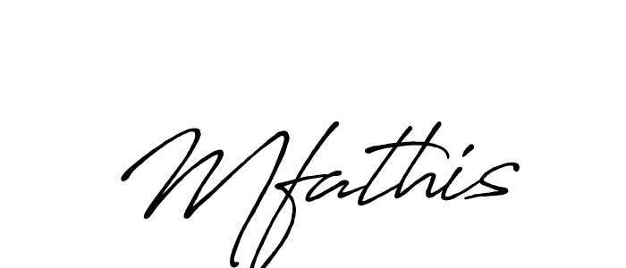 The best way (Antro_Vectra_Bolder) to make a short signature is to pick only two or three words in your name. The name Mfathis include a total of six letters. For converting this name. Mfathis signature style 7 images and pictures png