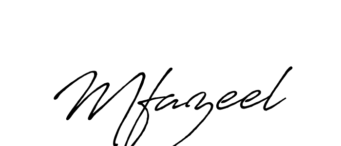 Use a signature maker to create a handwritten signature online. With this signature software, you can design (Antro_Vectra_Bolder) your own signature for name Mfazeel. Mfazeel signature style 7 images and pictures png