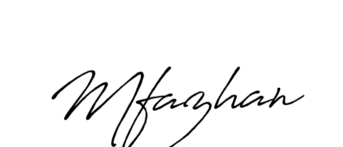 Make a beautiful signature design for name Mfazhan. Use this online signature maker to create a handwritten signature for free. Mfazhan signature style 7 images and pictures png