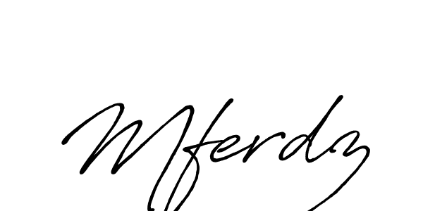 Make a beautiful signature design for name Mferdz. With this signature (Antro_Vectra_Bolder) style, you can create a handwritten signature for free. Mferdz signature style 7 images and pictures png