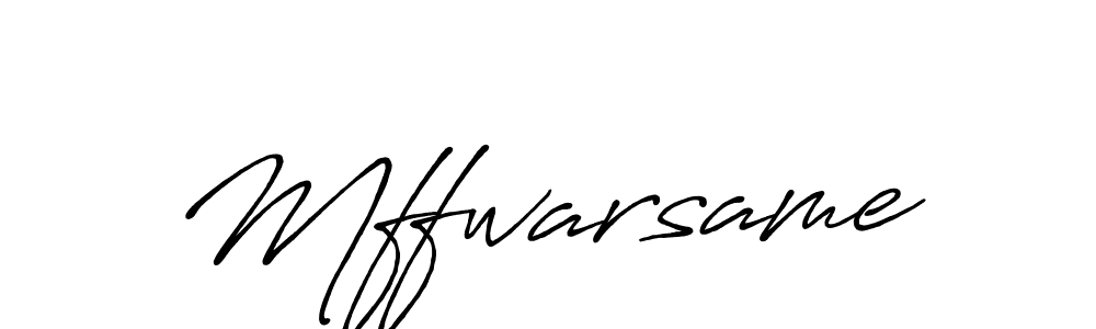 It looks lik you need a new signature style for name Mffwarsame. Design unique handwritten (Antro_Vectra_Bolder) signature with our free signature maker in just a few clicks. Mffwarsame signature style 7 images and pictures png