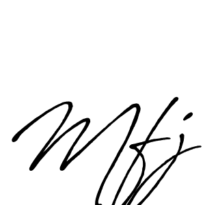 Use a signature maker to create a handwritten signature online. With this signature software, you can design (Antro_Vectra_Bolder) your own signature for name Mfj. Mfj signature style 7 images and pictures png