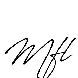 Design your own signature with our free online signature maker. With this signature software, you can create a handwritten (Antro_Vectra_Bolder) signature for name Mfl. Mfl signature style 7 images and pictures png