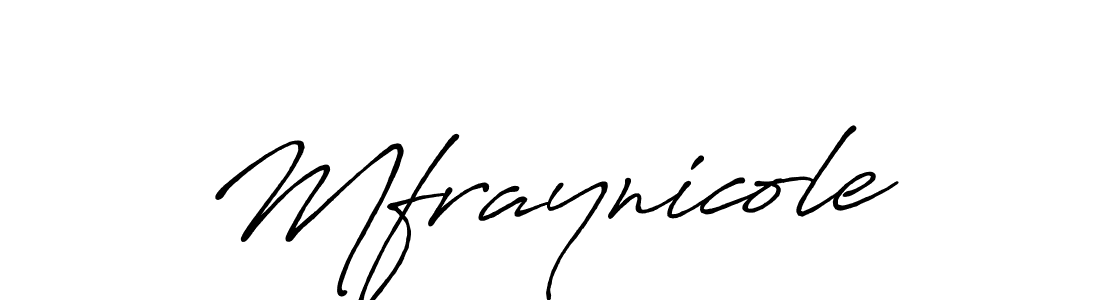 Mfraynicole stylish signature style. Best Handwritten Sign (Antro_Vectra_Bolder) for my name. Handwritten Signature Collection Ideas for my name Mfraynicole. Mfraynicole signature style 7 images and pictures png
