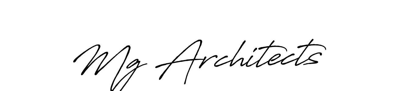 Use a signature maker to create a handwritten signature online. With this signature software, you can design (Antro_Vectra_Bolder) your own signature for name Mg Architects. Mg Architects signature style 7 images and pictures png