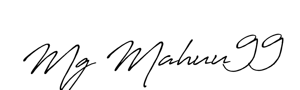 Make a beautiful signature design for name Mg Mahuu99. With this signature (Antro_Vectra_Bolder) style, you can create a handwritten signature for free. Mg Mahuu99 signature style 7 images and pictures png