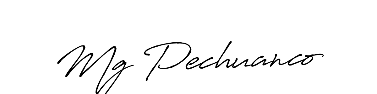 How to make Mg Pechuanco name signature. Use Antro_Vectra_Bolder style for creating short signs online. This is the latest handwritten sign. Mg Pechuanco signature style 7 images and pictures png