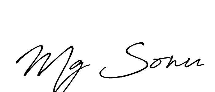 Make a beautiful signature design for name Mg Sonu. With this signature (Antro_Vectra_Bolder) style, you can create a handwritten signature for free. Mg Sonu signature style 7 images and pictures png