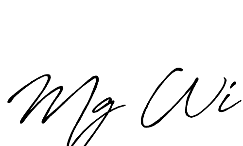 Make a beautiful signature design for name Mg Wi. With this signature (Antro_Vectra_Bolder) style, you can create a handwritten signature for free. Mg Wi signature style 7 images and pictures png