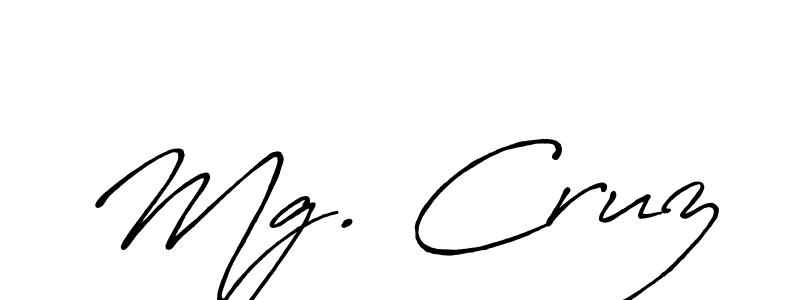 Mg. Cruz stylish signature style. Best Handwritten Sign (Antro_Vectra_Bolder) for my name. Handwritten Signature Collection Ideas for my name Mg. Cruz. Mg. Cruz signature style 7 images and pictures png