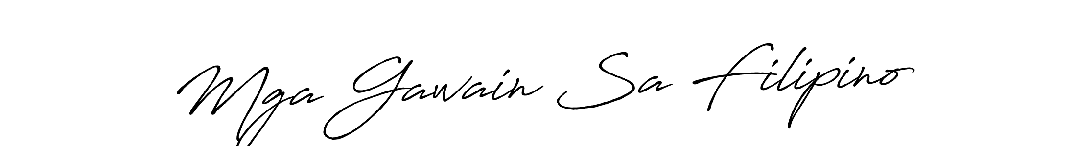 Make a beautiful signature design for name Mga Gawain Sa Filipino. Use this online signature maker to create a handwritten signature for free. Mga Gawain Sa Filipino signature style 7 images and pictures png