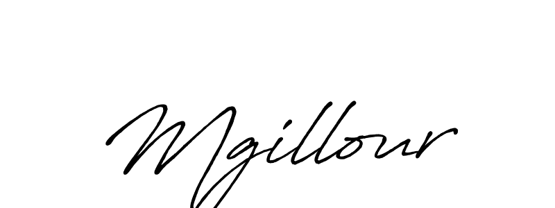 Make a beautiful signature design for name Mgillour. With this signature (Antro_Vectra_Bolder) style, you can create a handwritten signature for free. Mgillour signature style 7 images and pictures png