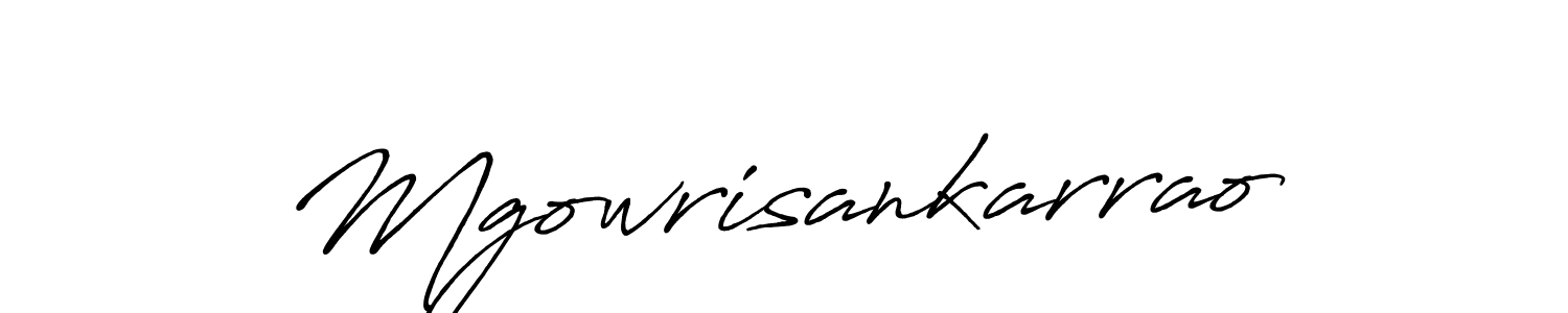 How to make Mgowrisankarrao name signature. Use Antro_Vectra_Bolder style for creating short signs online. This is the latest handwritten sign. Mgowrisankarrao signature style 7 images and pictures png