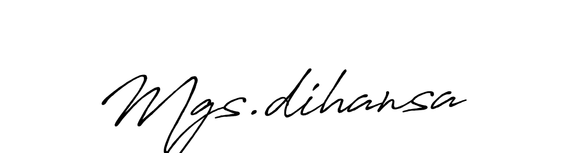 Make a beautiful signature design for name Mgs.dihansa. With this signature (Antro_Vectra_Bolder) style, you can create a handwritten signature for free. Mgs.dihansa signature style 7 images and pictures png