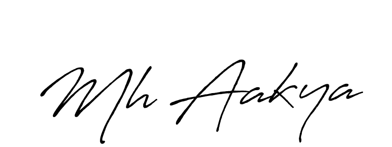 Also we have Mh Aakya name is the best signature style. Create professional handwritten signature collection using Antro_Vectra_Bolder autograph style. Mh Aakya signature style 7 images and pictures png