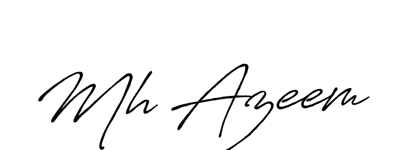 Use a signature maker to create a handwritten signature online. With this signature software, you can design (Antro_Vectra_Bolder) your own signature for name Mh Azeem. Mh Azeem signature style 7 images and pictures png