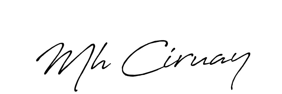 Once you've used our free online signature maker to create your best signature Antro_Vectra_Bolder style, it's time to enjoy all of the benefits that Mh Ciruay name signing documents. Mh Ciruay signature style 7 images and pictures png