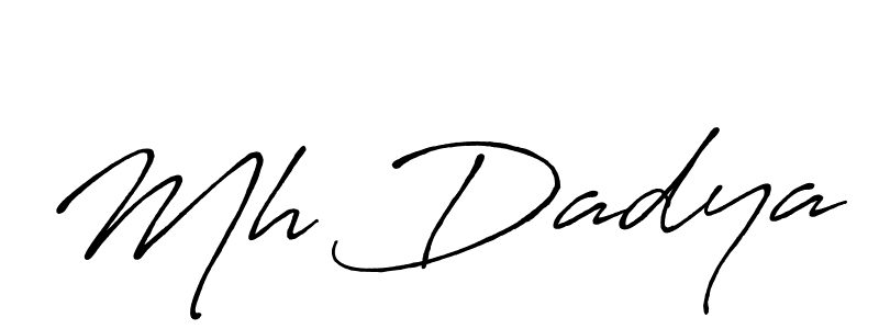 Design your own signature with our free online signature maker. With this signature software, you can create a handwritten (Antro_Vectra_Bolder) signature for name Mh Dadya. Mh Dadya signature style 7 images and pictures png
