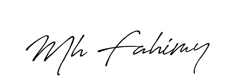 Also we have Mh Fahimy name is the best signature style. Create professional handwritten signature collection using Antro_Vectra_Bolder autograph style. Mh Fahimy signature style 7 images and pictures png