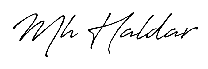 Express your personality with a custom Mh Haldar signature crafted with Antro_Vectra_Bolder typography. Free transparent PNG download available. Mh Haldar signature style 7 images and pictures png