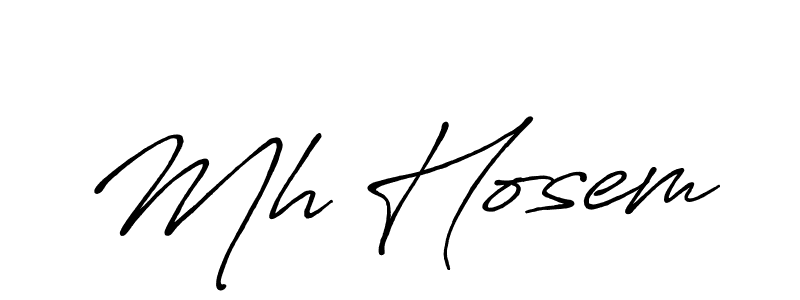 Similarly Antro_Vectra_Bolder is the best handwritten signature design. Signature creator online .You can use it as an online autograph creator for name Mh Hosem. Mh Hosem signature style 7 images and pictures png